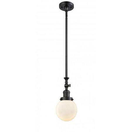 Innovations Lighting 1 Light Beacon 6 Inch Mini Pendant, 696367 206-BK-G201-6